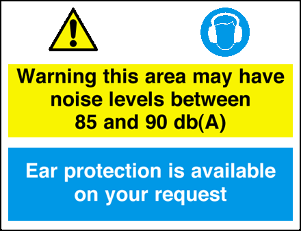 Warning This Area May Have Noise Levels Between
