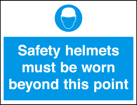 Safety Helmuts Must Be Worn Beyond This Point
