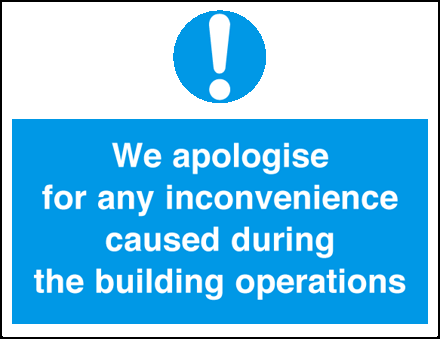 We Apologise For Any Inconvinience