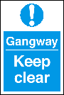 Gangway Keep Clear Portrait