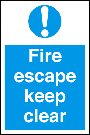 Fire Escape Keep Clear Portrait