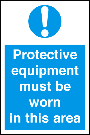 Protective Equipment Must Be Worn In Portrait