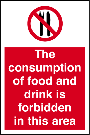 The Consumption Of Food Is Forbidden In This Area 200 x 300mm - Rigid Plastic 