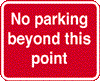 No Parking Beyond This Point