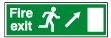 Fire Exit North East 400 x 150mm - Rigid Plastic 