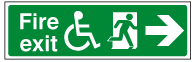 D Fire Exit Right Arrow