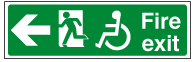 D Fire Exit Left Arrow