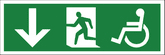 D Fire Exit Down Arrow