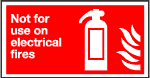 Not For Use On Electrical Fires 200 x 150mm - Rigid Plastic 
