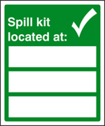 Spill Kit Located At:    200 x 300mm - Rigid Plastic 